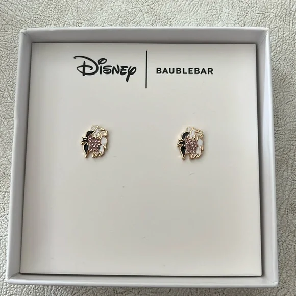 Disney x baublebar cruella dr vil earrings brand new